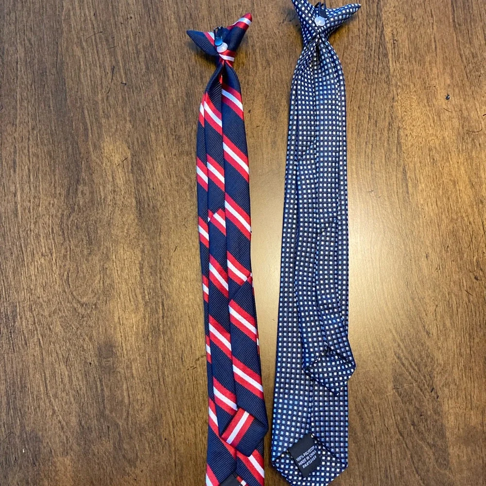 Classic Red and Blue Striped Kids Tie